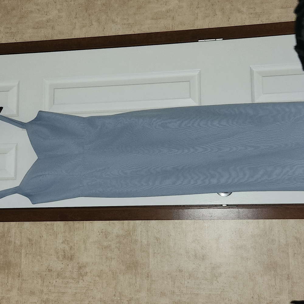 Bridemaid Dress. Azazie brand. Bust is 33 and waist is 26.50.  Dusty Blue.